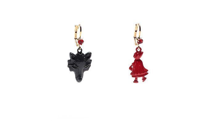 Red Riding Hood & Wolf Earrings