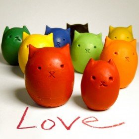 Kitty Egg Molded Crayons