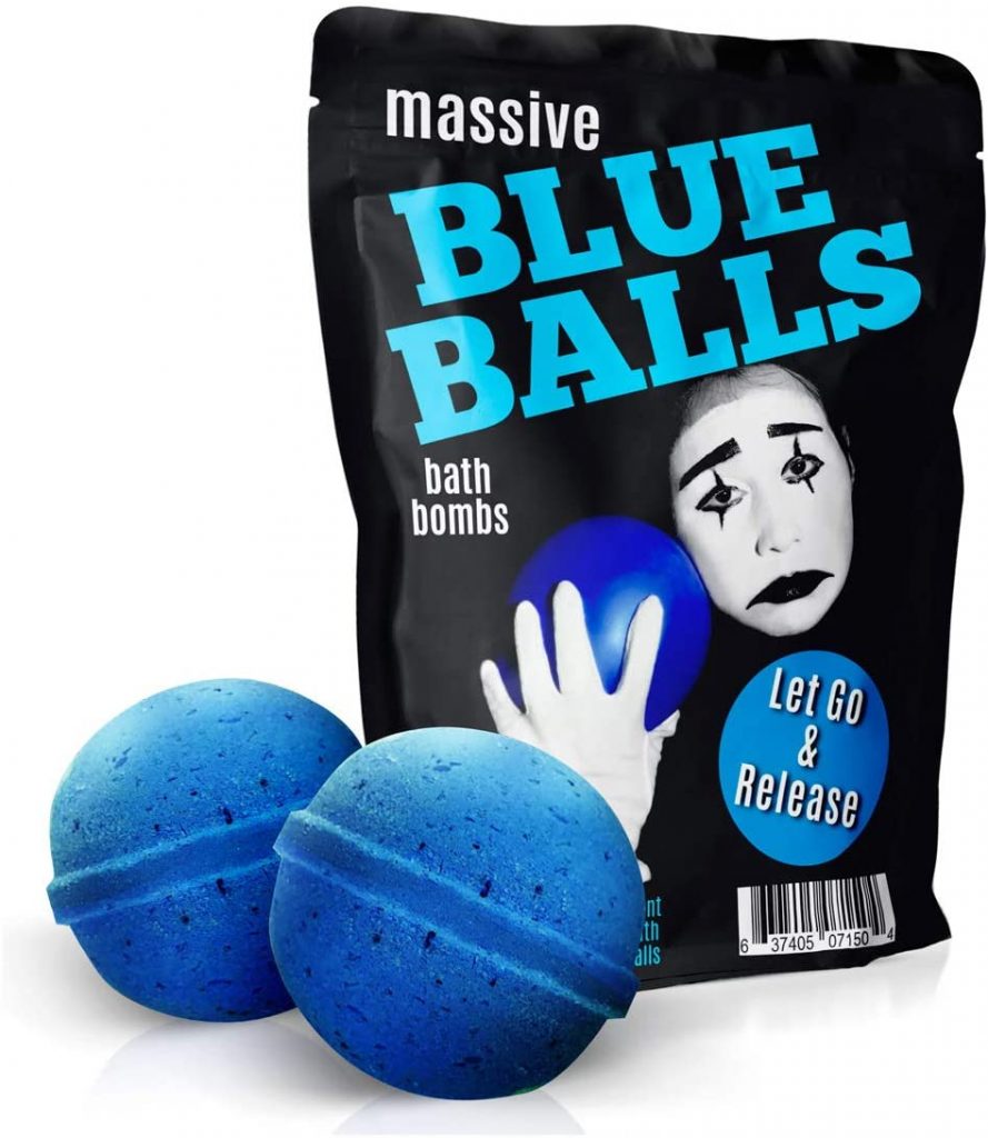 Massive blue ball bath bombs