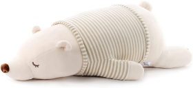 11.5 inch Super Soft Plush Polar Bear Stuffed Animal Toy Plush Pillow